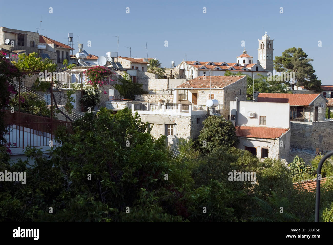 Vue de la ville de Lefkara, sud de Chypre Banque D'Images