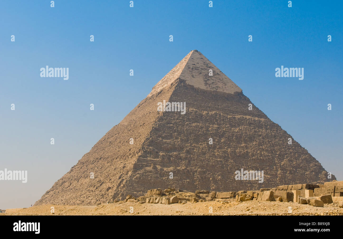 Pyramide de Gizeh Le Caire Banque D'Images