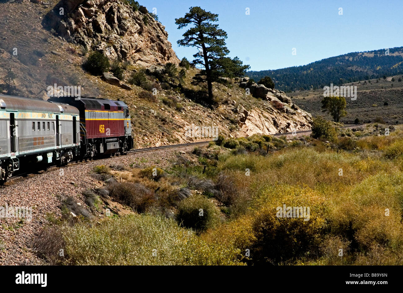 Rio Grande Scenic Railroad Costilla Comté Colorado USA Banque D'Images
