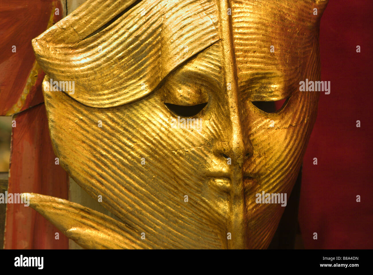 La feuille d'or - masque de Venise Banque D'Images