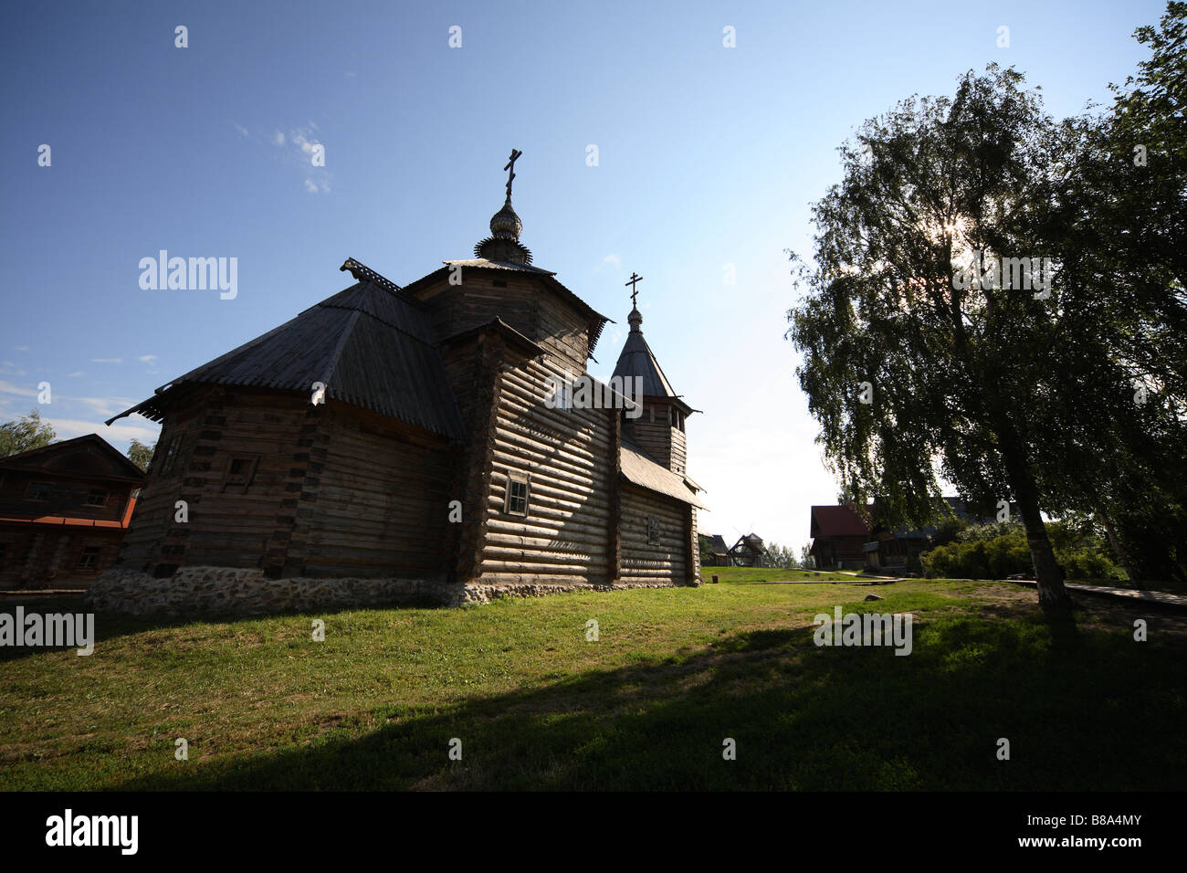 Russie,Suzdal, le Musée de l'architecture en bois et de la vie paysanne, l'église de la résurrection,Village d'Kozliatyevo Banque D'Images