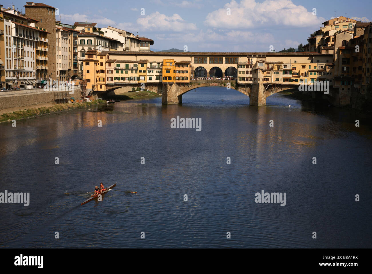 Italie,Toscane,Florence,Ponte Vecchio,Arno Banque D'Images