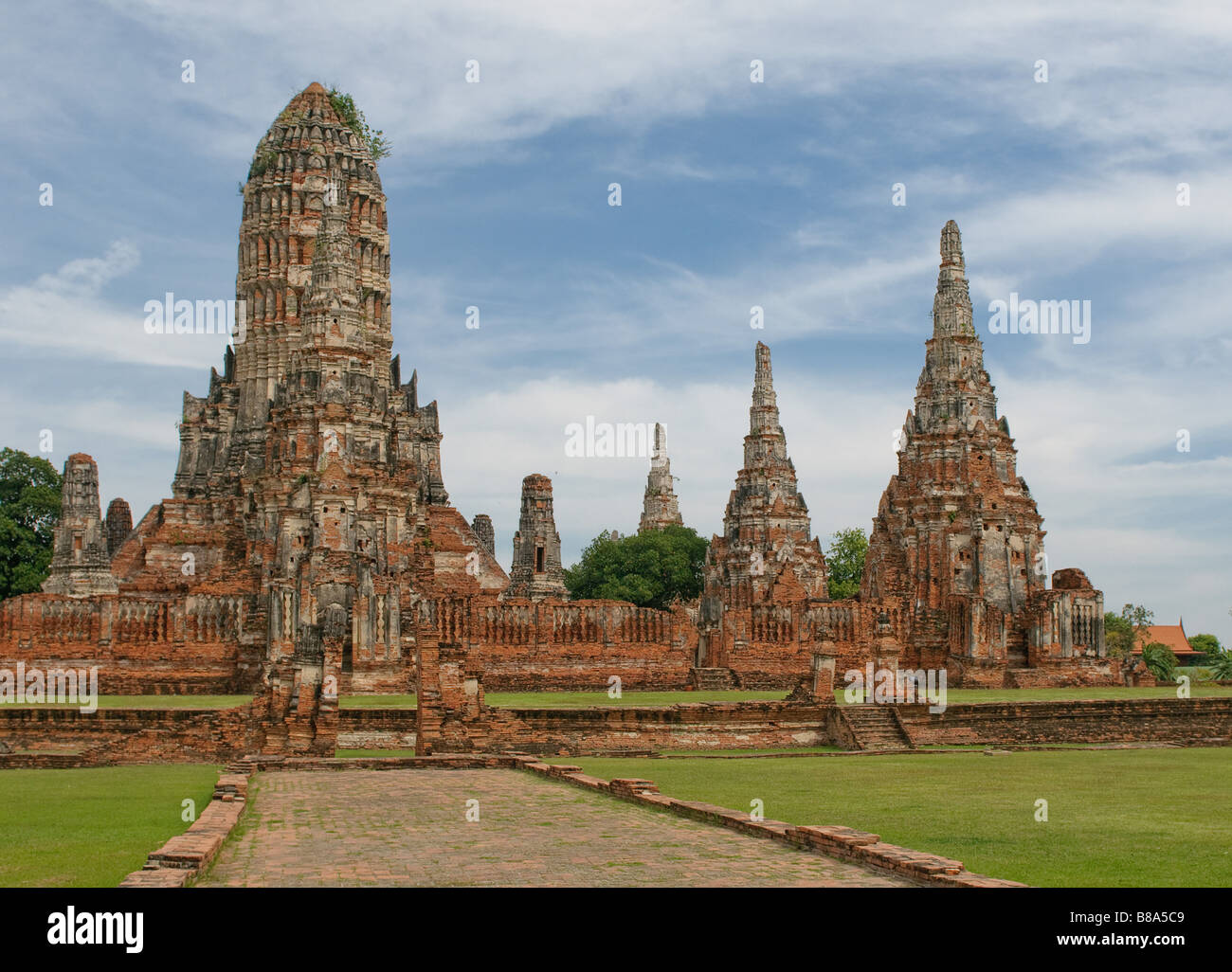 Wat Wattanaram Ayutthaya Thaïlande Banque D'Images