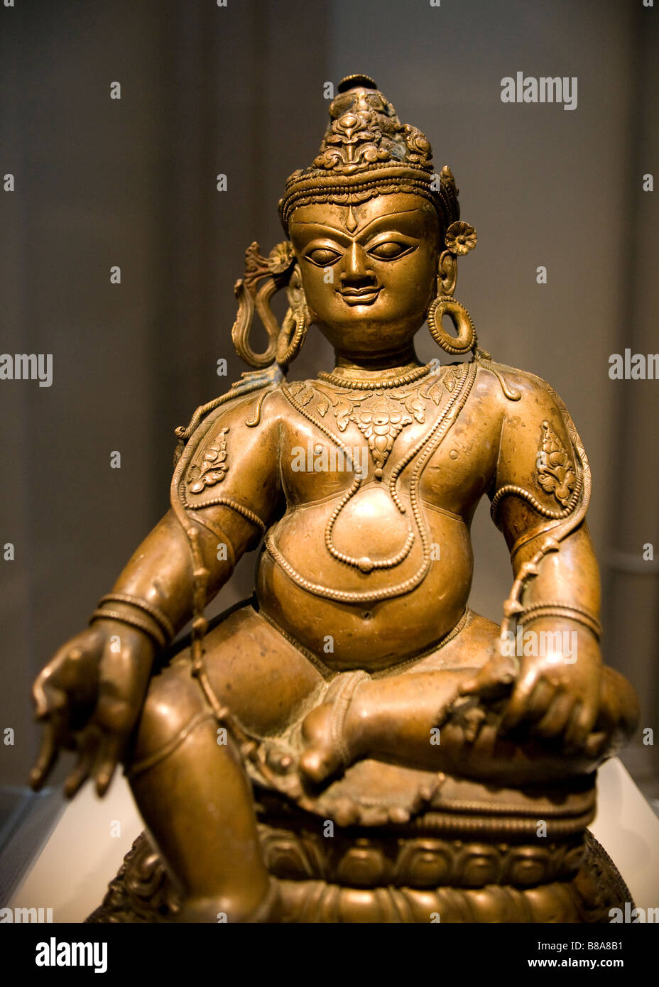 Jambhala à partir de l'ouest du Tibet 13ème siècle - Bronze Banque D'Images