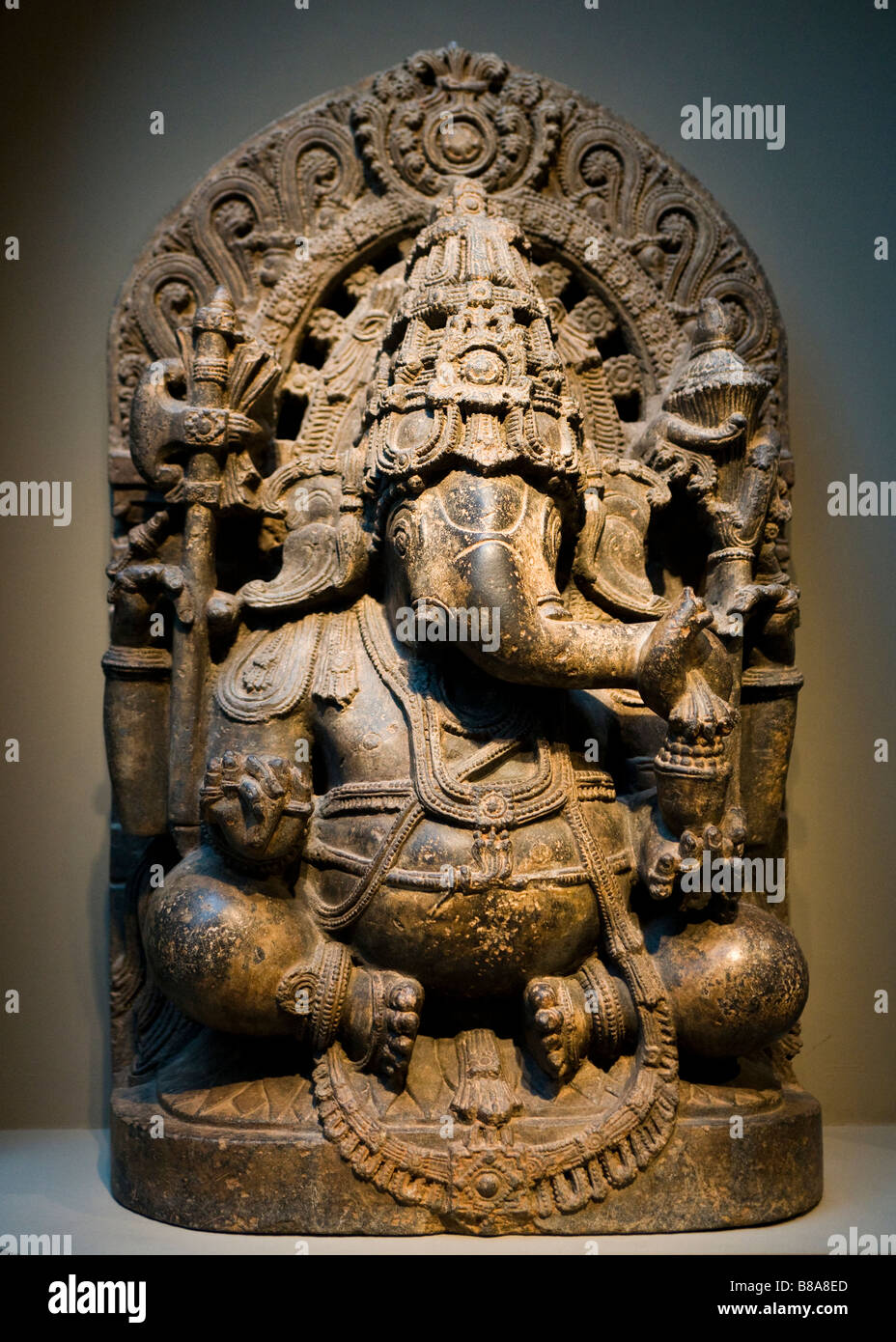 Le dieu éléphant Ganesha sculpture Banque D'Images