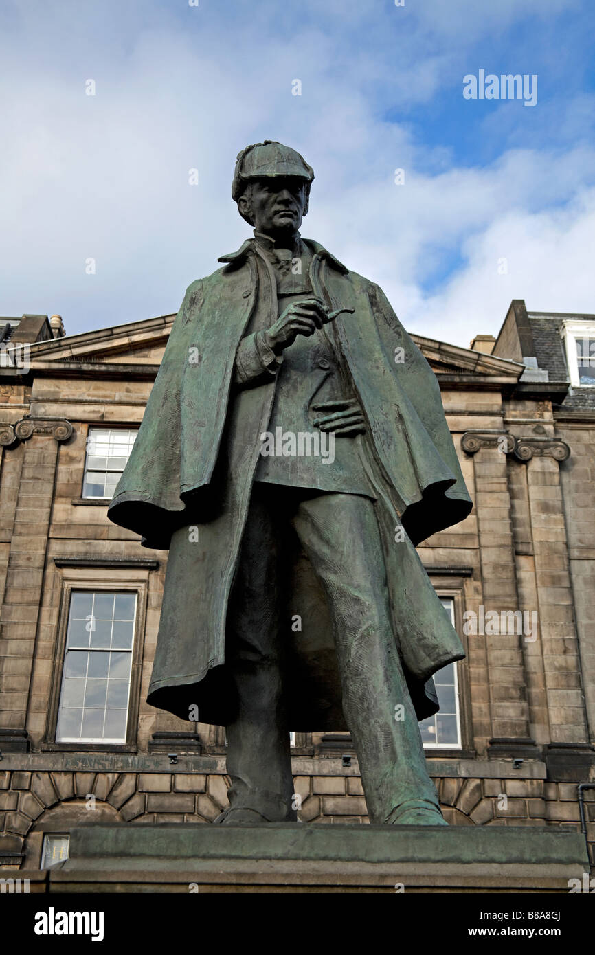Sherlock Holmes statue, Picardie, Edinburgh, Ecosse, Royaume-Uni, Europe Banque D'Images
