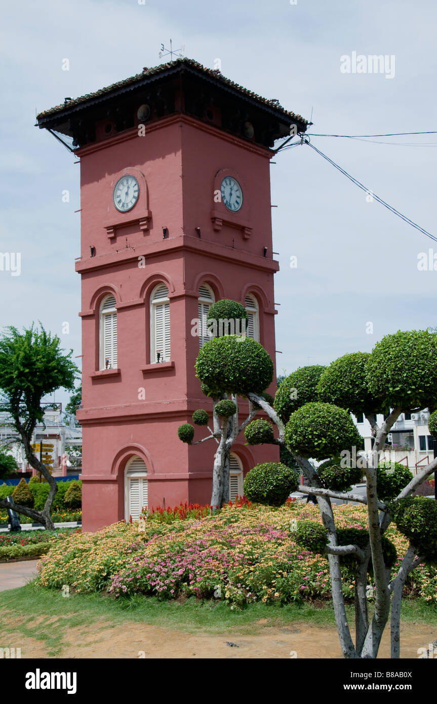 La Malaisie Malacca tour à Christh Place de l'Église Banque D'Images