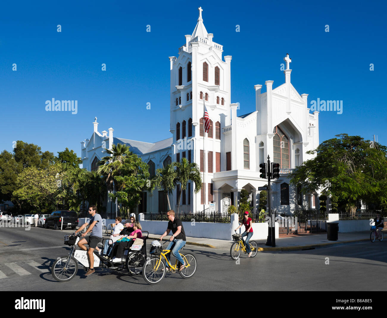 St Paul's Episcopal Church sur Duval Street, Key West, Florida Keys, USA Banque D'Images