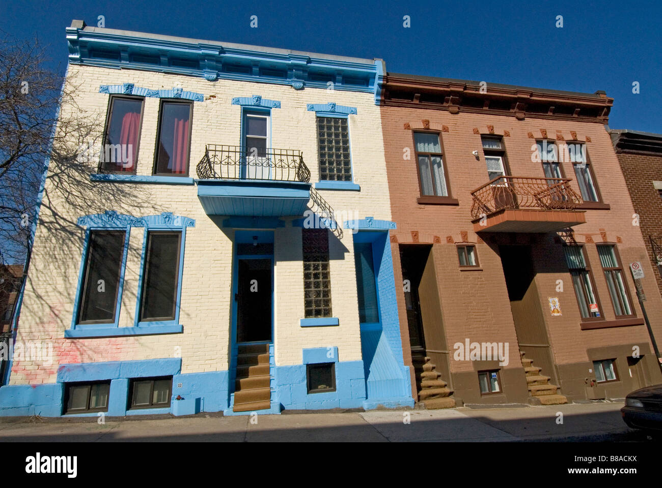 Plateau Mont Royal Quebec canada Banque D'Images