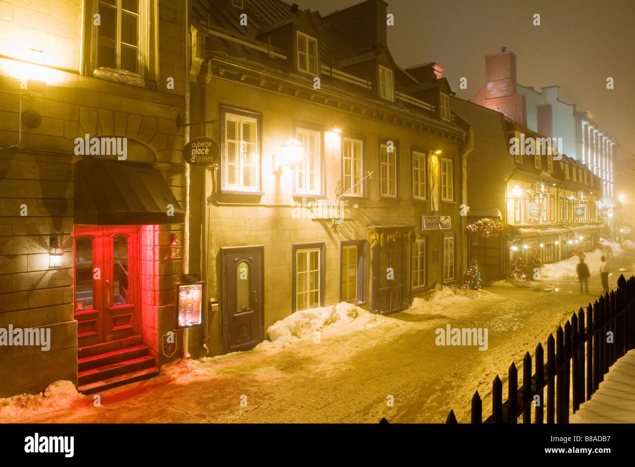 Restaurants sur la rue Sainte-Anne Vieux-québec Québec Canada Banque D'Images