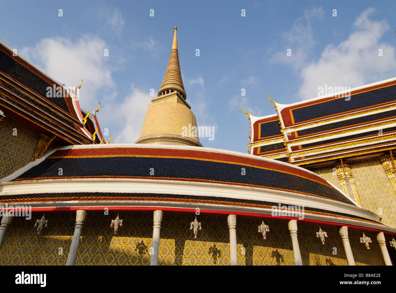 Chedi Wat Ratchabophit temple dans le centre de Bangkok en Thaïlande Banque D'Images