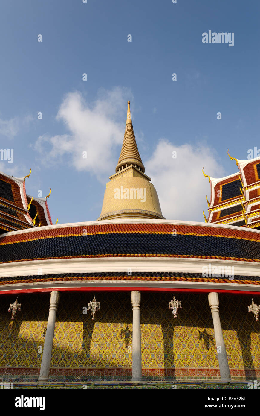 Chedi Wat Ratchabophit temple dans le centre de Bangkok en Thaïlande Banque D'Images
