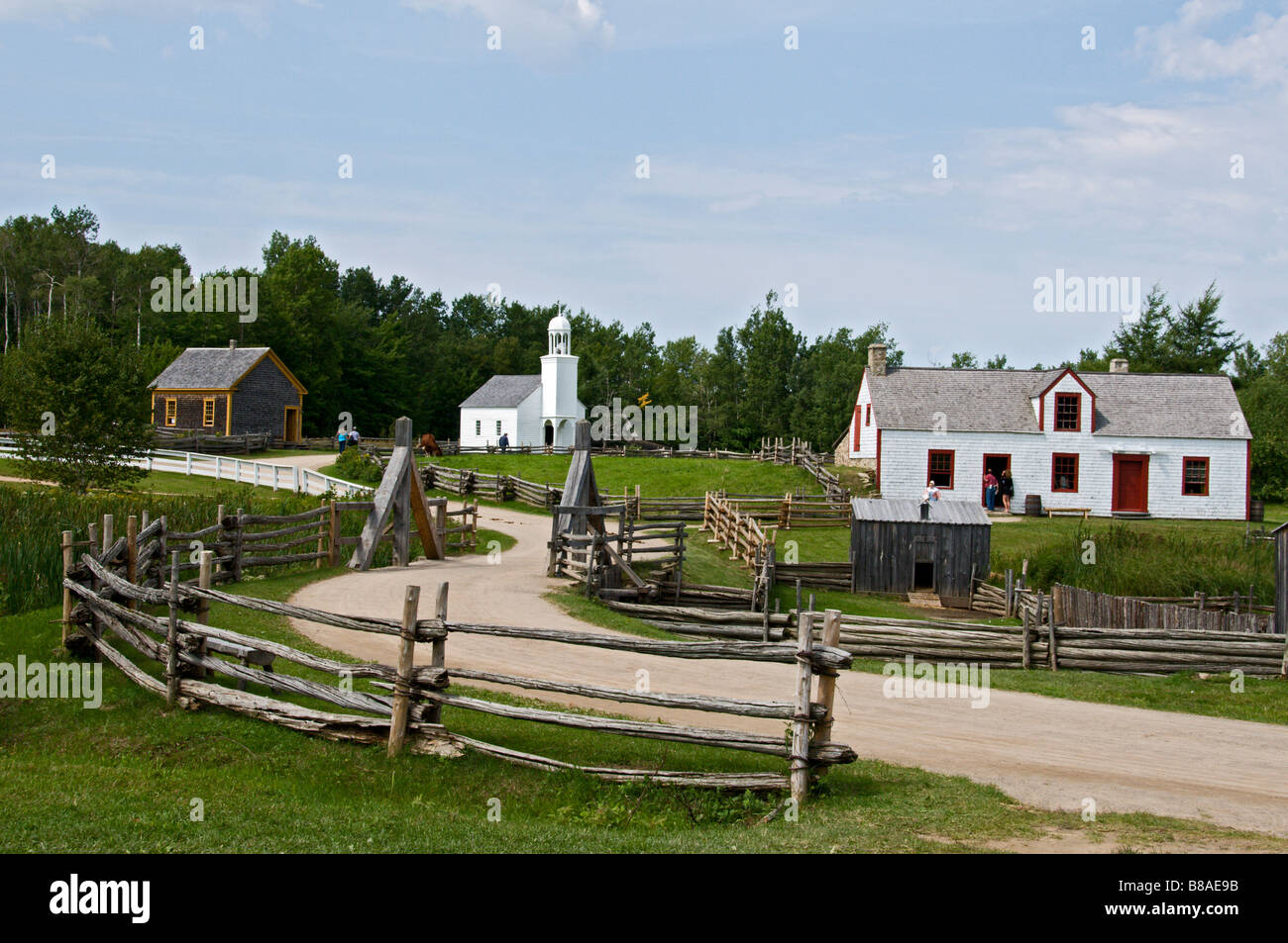 Village acadien au Nouveau-Brunswick Banque D'Images