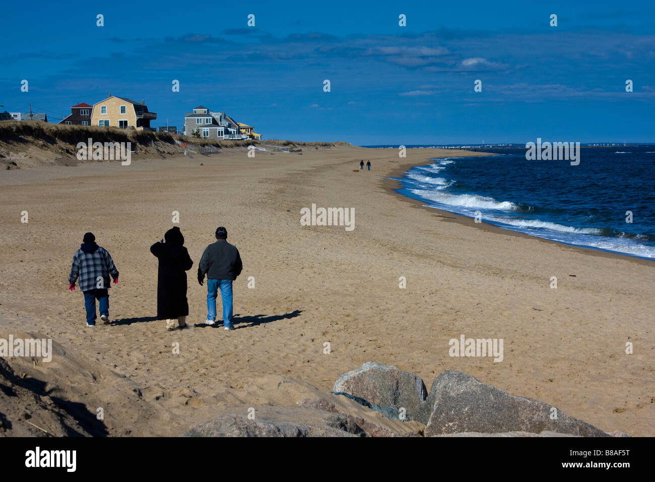 Les effets de l'érosion des plages sur le dunes fragiles sur le cordon littoral Banque D'Images