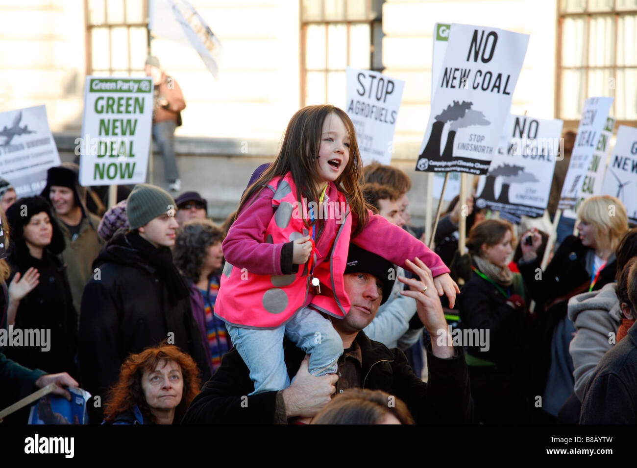 Campagne contre le changement climatique, le climat national mars à Londres le 6 décembre 2008. Banque D'Images