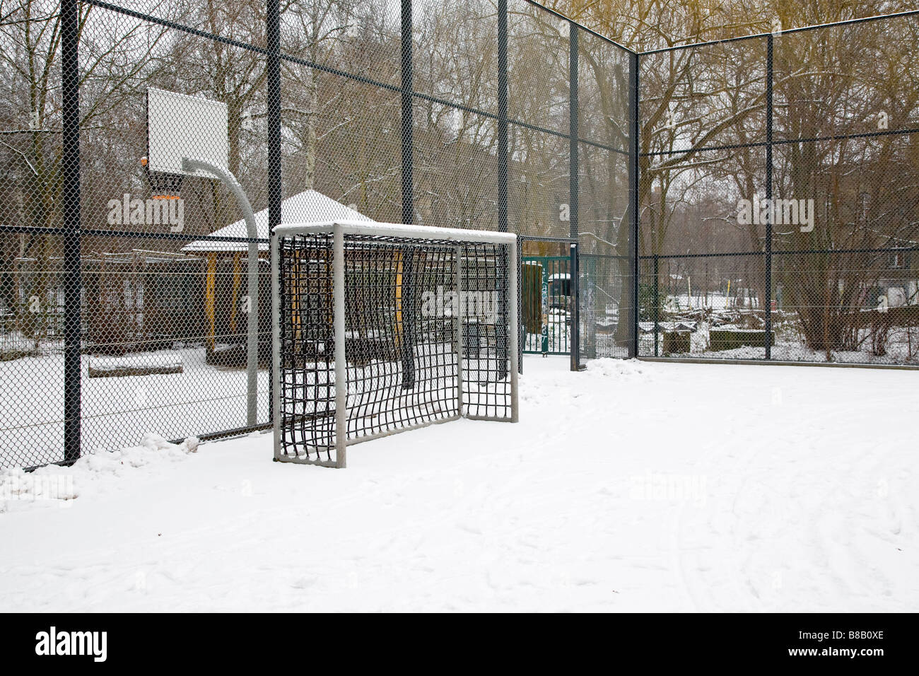 Un but de football à cinq Banque D'Images