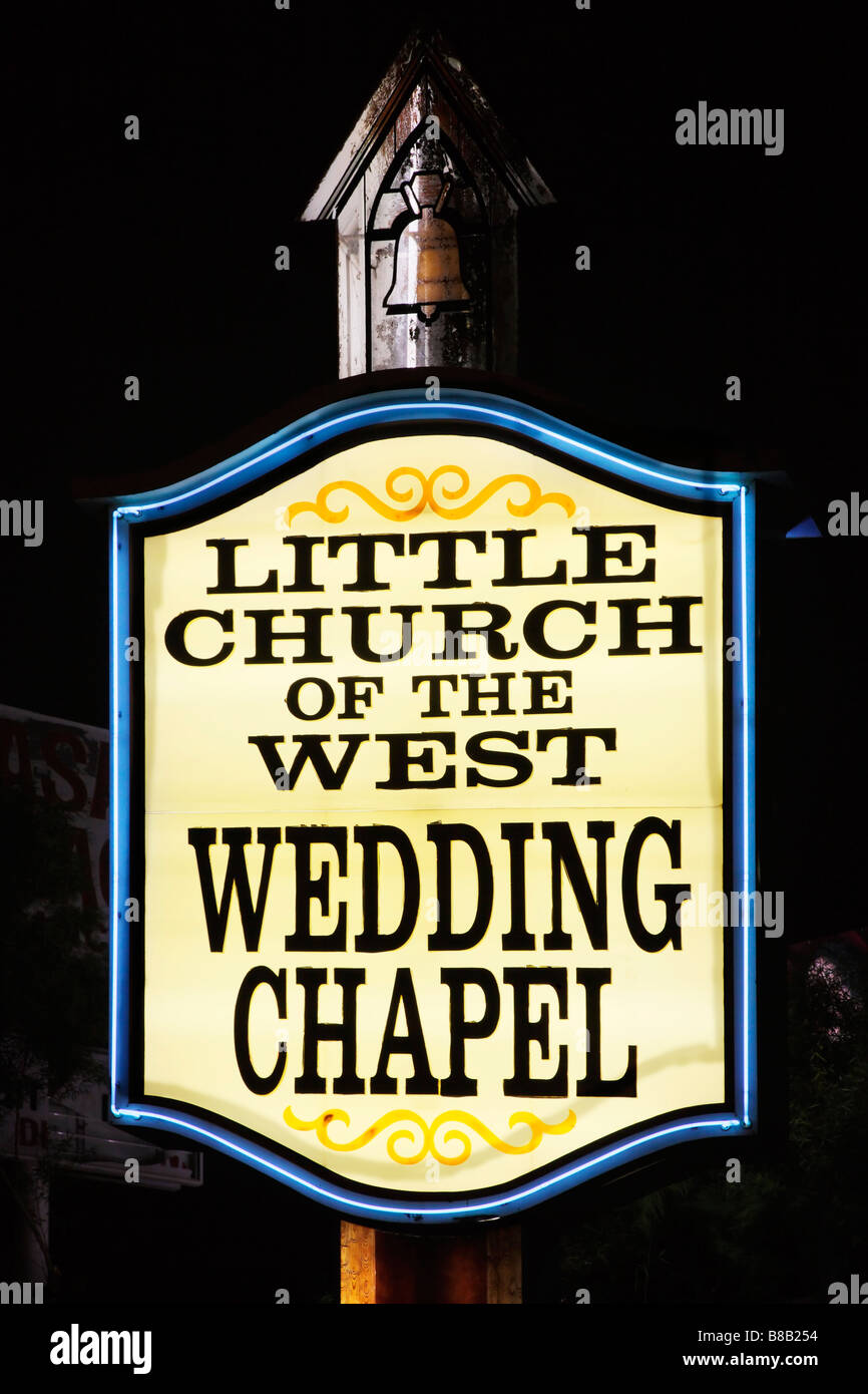 La célèbre petite église de l'ouest chapelle de mariage à Las Vegas Banque D'Images
