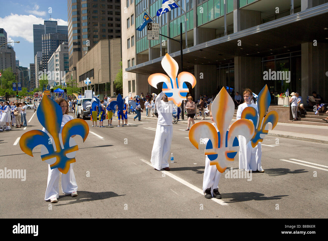 Défilé de la Saint-Jean-Baptiste, Montréal, Québec Banque D'Images