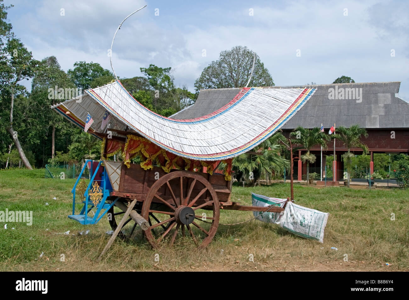La Malaisie Malacca vache taureau taureau taureau panier Banque D'Images