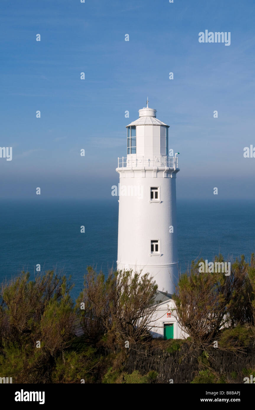 Trevose Head Lighthouse et corne de brume, Padstow, Cornwall, UK. Banque D'Images
