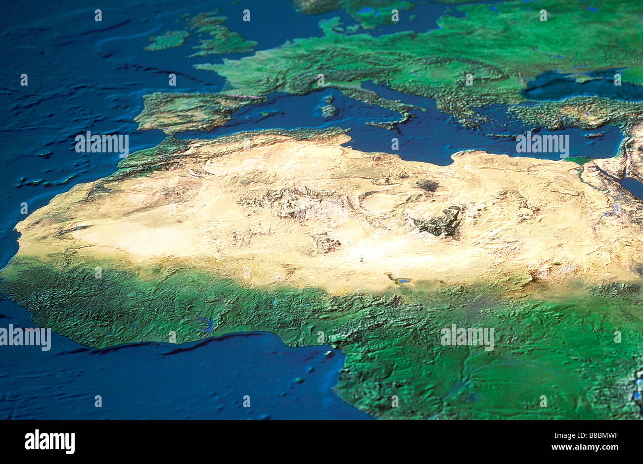 La carte de l'Afrique du Nord Banque D'Images