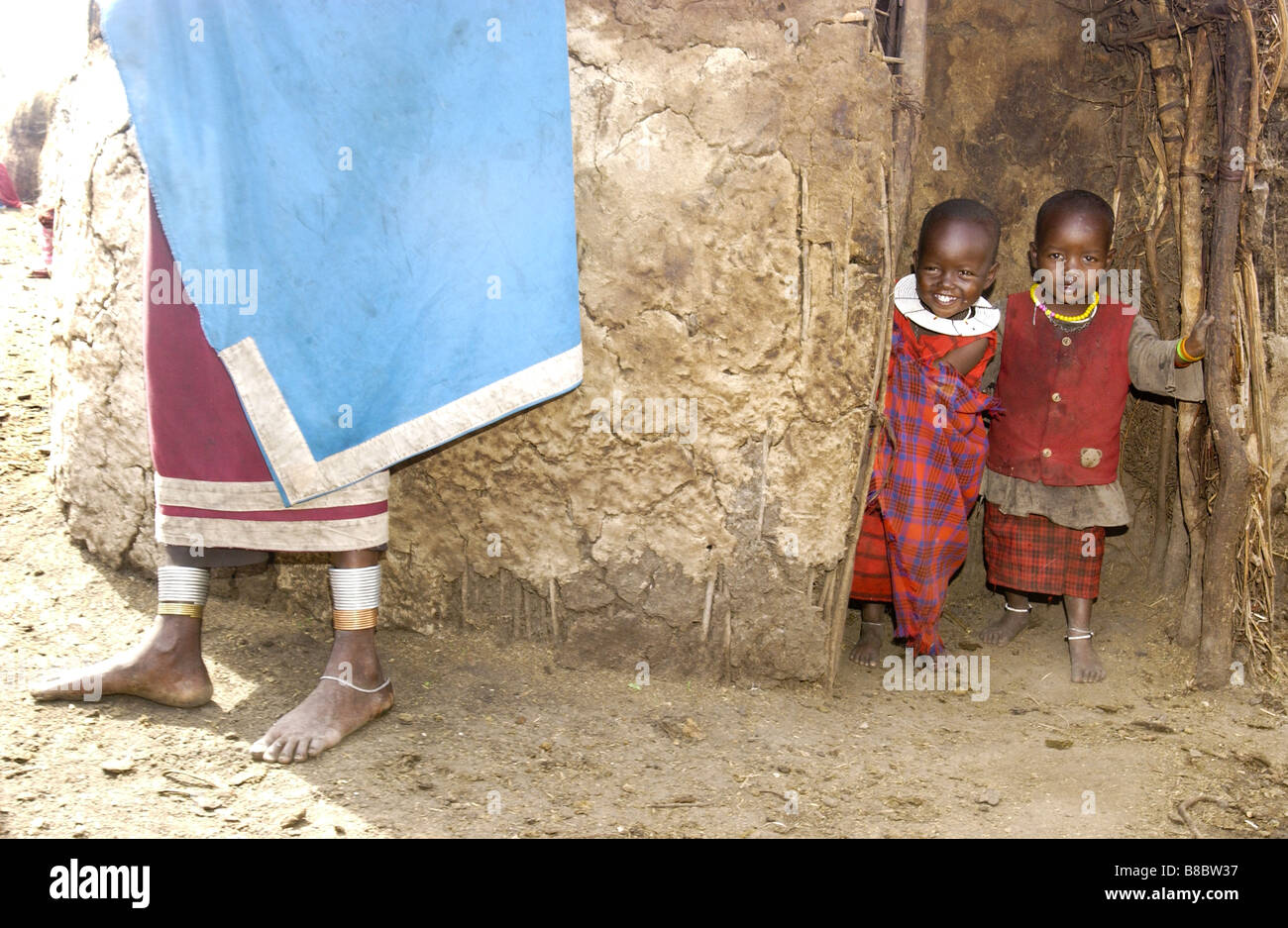 Enfants Maasai Banque D'Images