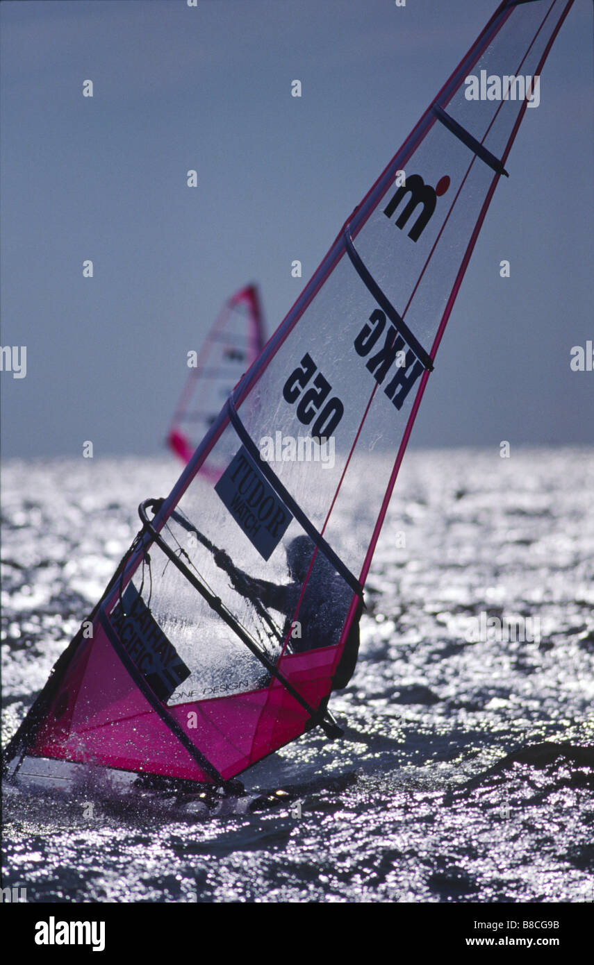 Championnat du Monde de planche à voile, le lac Winnipeg, Gimli, Manitoba Banque D'Images