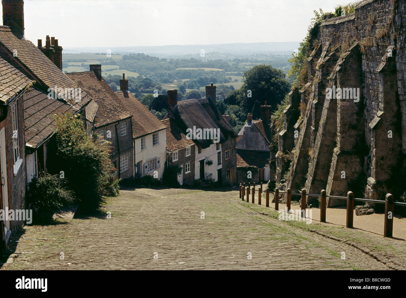 Gold Hill, Shaftesbury, Dorset Banque D'Images