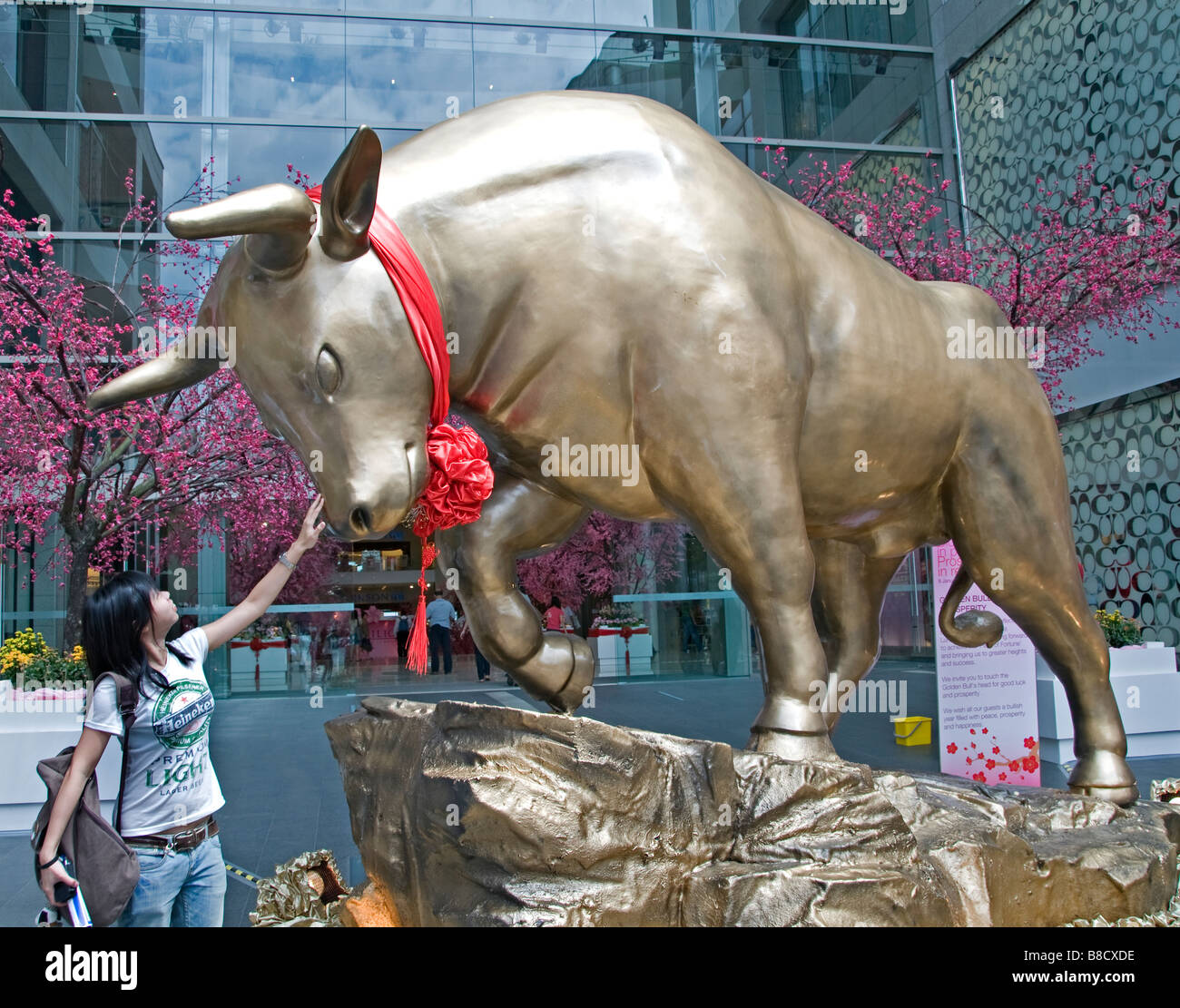 La plus grande bulle d'or pic de fortune année lunaire Nouvel An Chinois Bukit Bintang Star Hill Gallery Kuala Lumpur, en Malaisie Banque D'Images