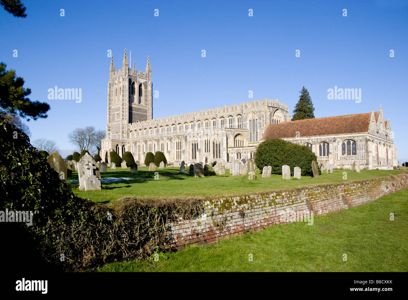 L'église Holy Trinity Suffolk Angleterre Long Melford Banque D'Images
