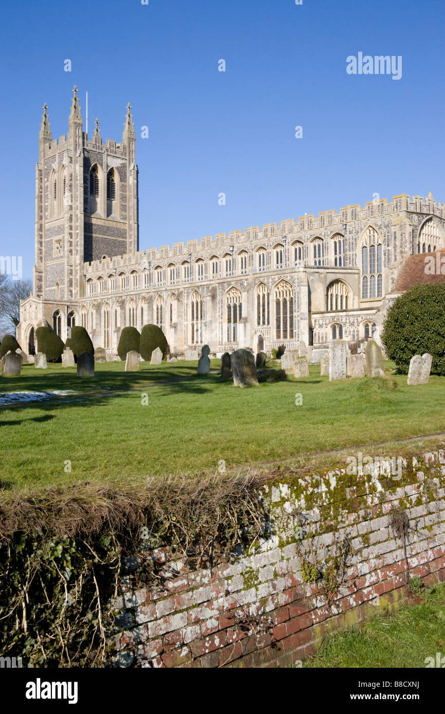 L'église Holy Trinity Suffolk Angleterre Long Melford Banque D'Images