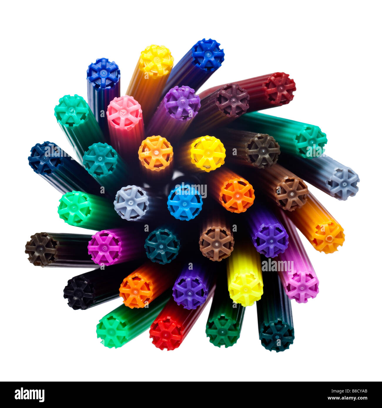 Feutres close up on white Banque D'Images