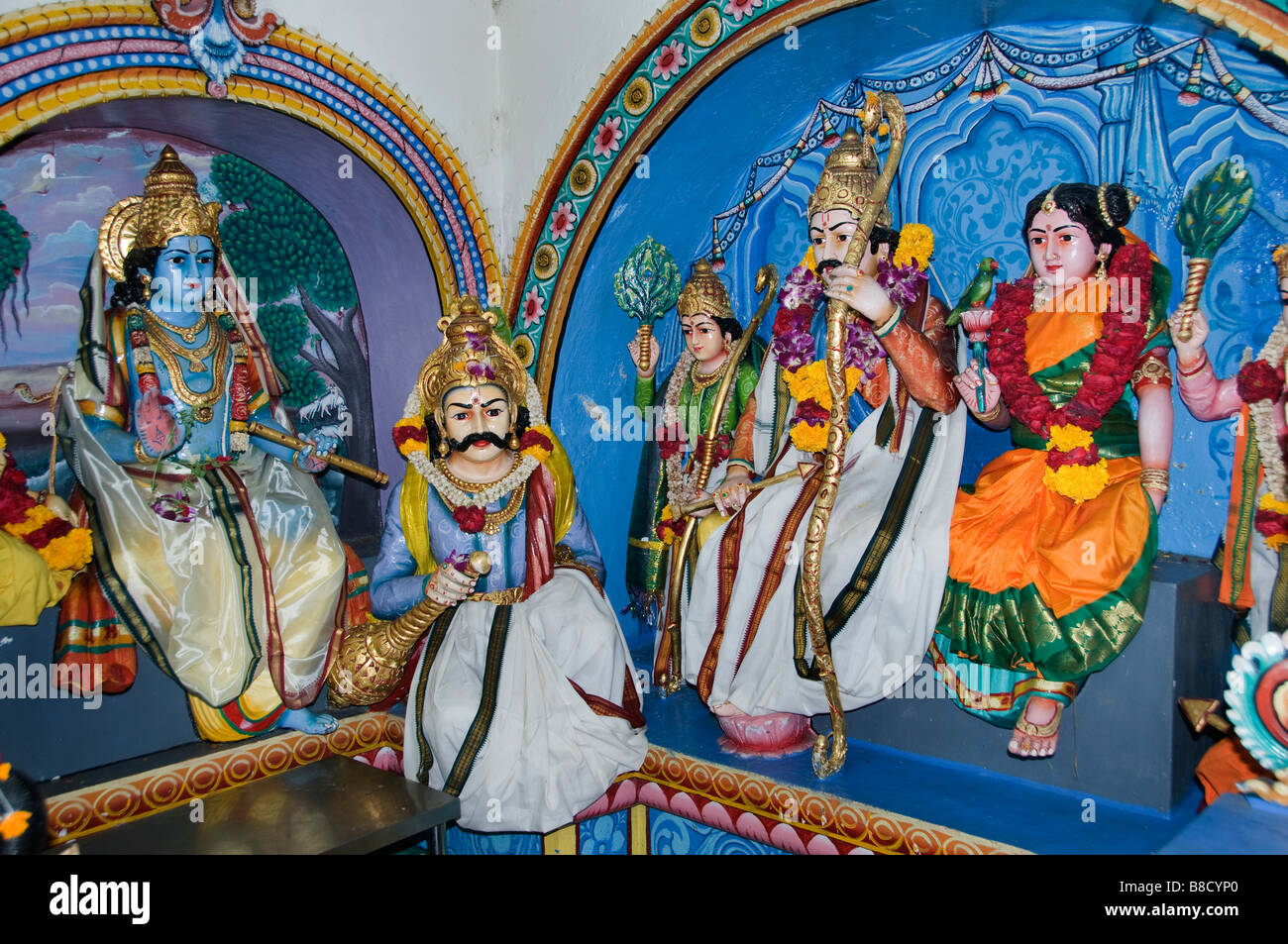 Sri Mariamman Temple Hindou de Singapour Chinatown Banque D'Images