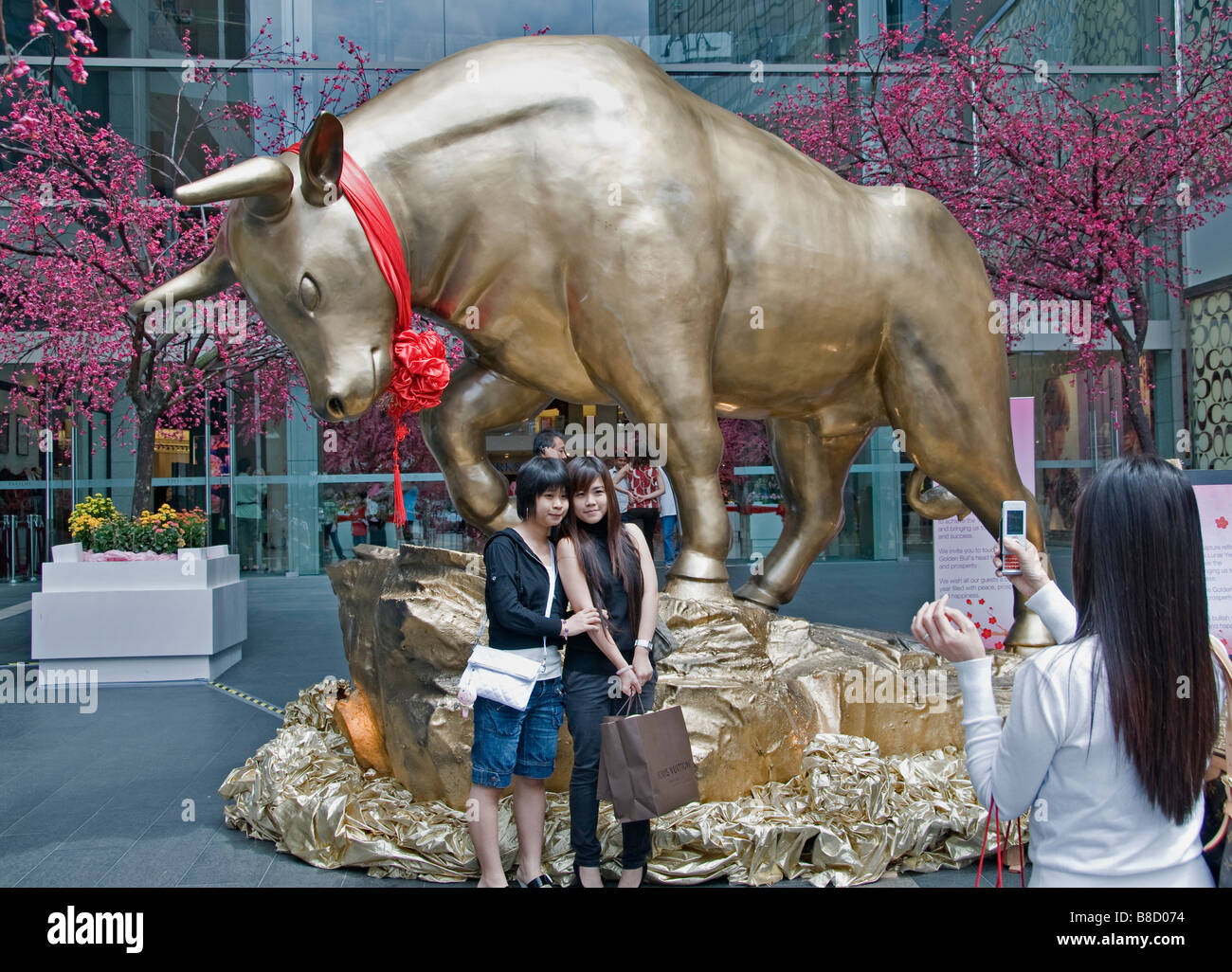 La plus grande bulle d'or pic de fortune année lunaire Nouvel An Chinois Bukit Bintang Star Hill Gallery Kuala Lumpur, en Malaisie Banque D'Images