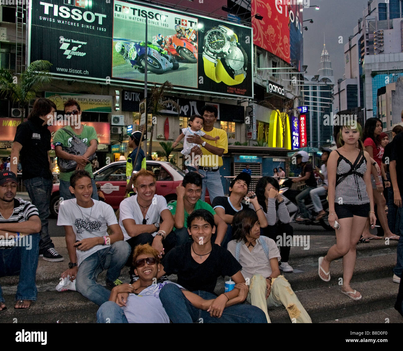 Kuala Lumpur Bukit Bintang Plaza Malaisie nuit Banque D'Images