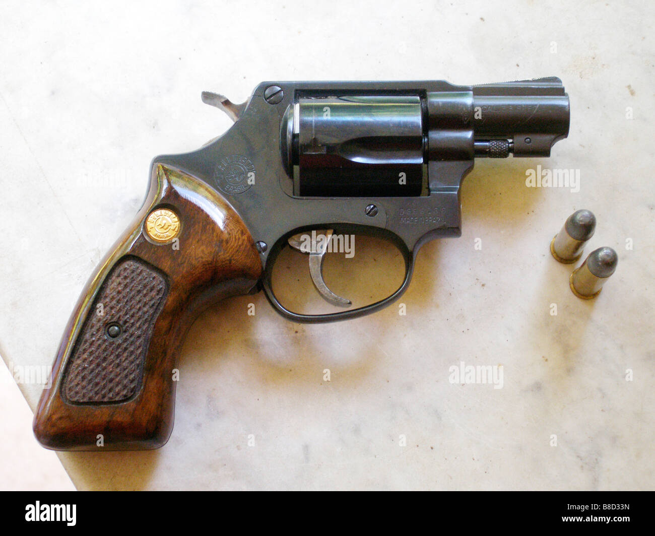 .38 Special pistolet ou pistolet avec munitions Banque D'Images