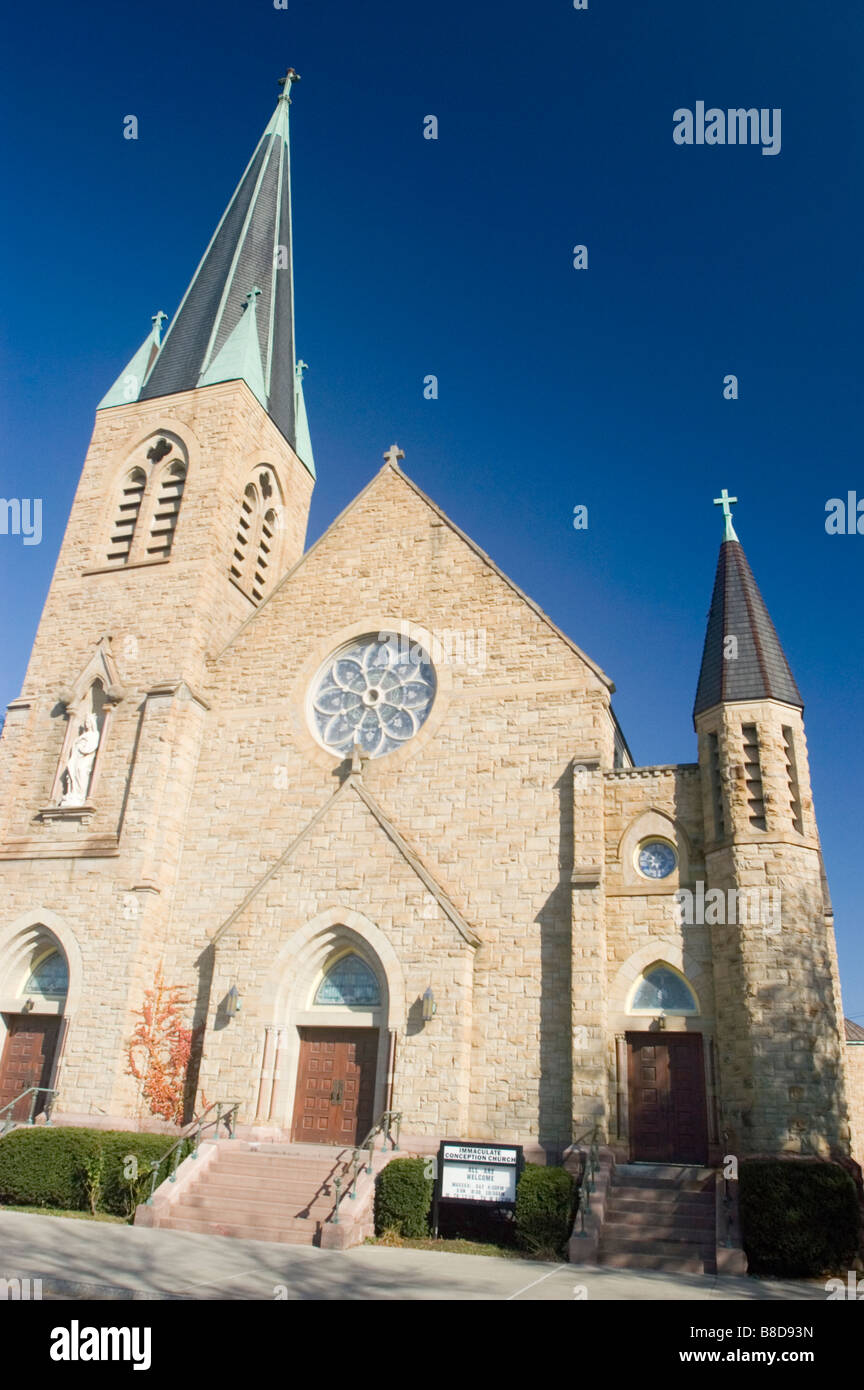 L'Immaculée Conception Église catholique, Ithaca, NY, USA Banque D'Images