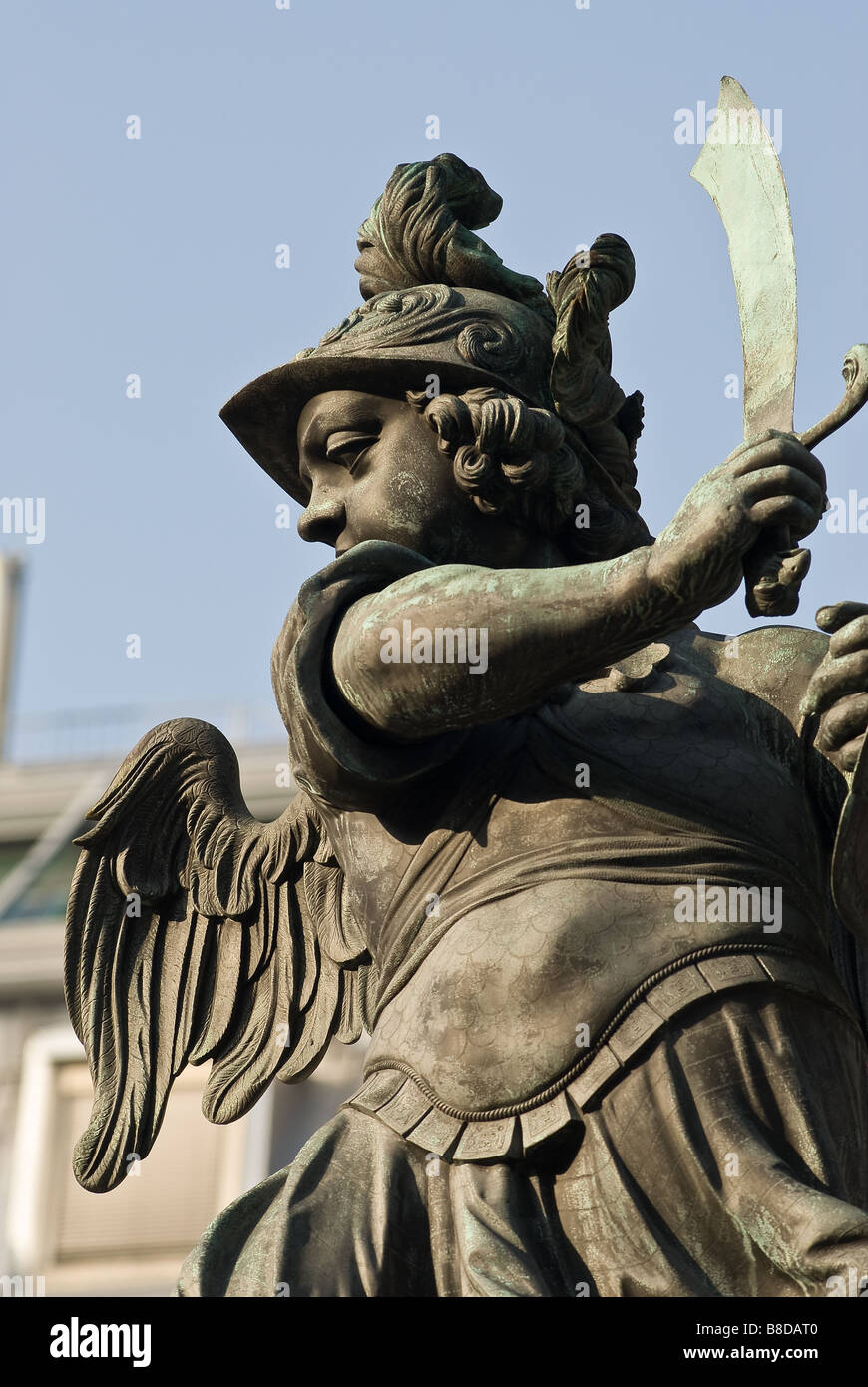 La célèbre colonne mariale à partir de Vienne situé dans le premier arrondissement am Hof près de la cathédrale St Stephens Banque D'Images