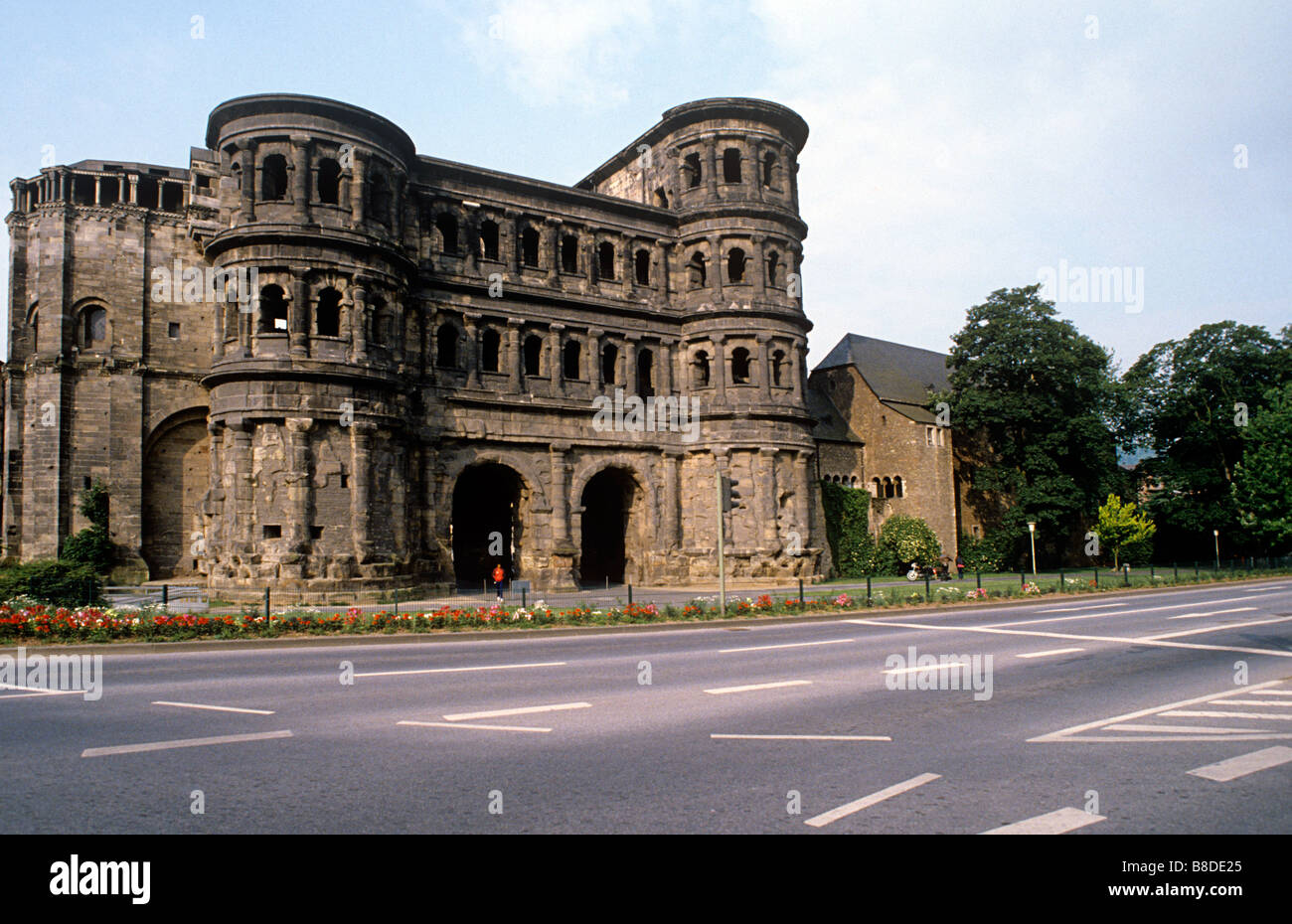Trier, Allemagne.construit 180 à 200AD.après 1028 est devenu une église du nom de Siméon. Bonaparte ordonna à sa forme romaine. Banque D'Images