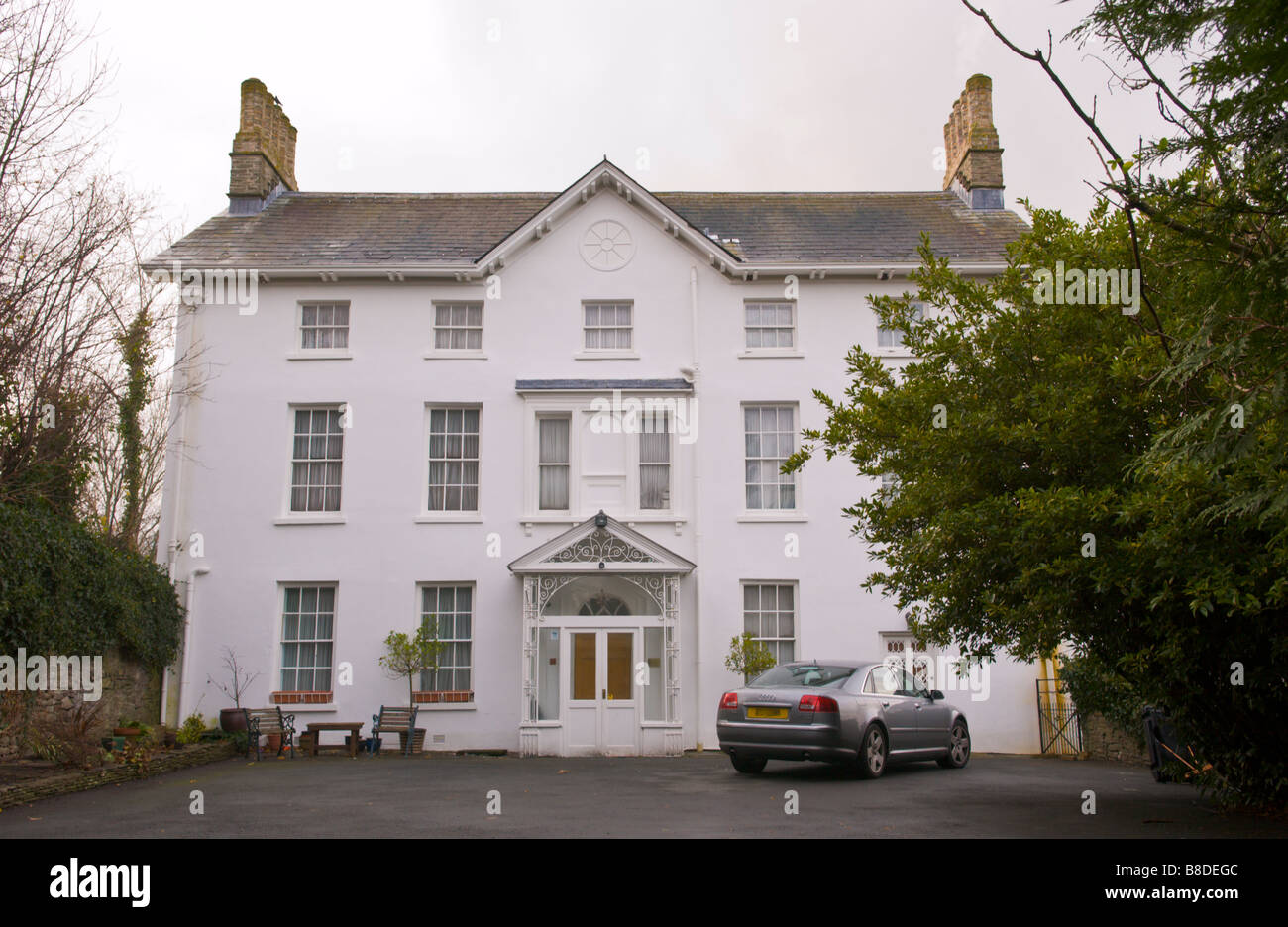 Grand Georgian Regency maison individuelle dans Crickhowell Powys Pays de Galles UK Banque D'Images