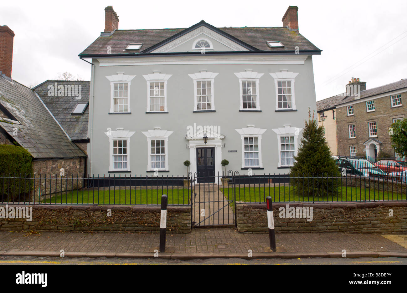 Grand Georgian Regency maison individuelle dans Crickhowell Powys Pays de Galles UK Banque D'Images