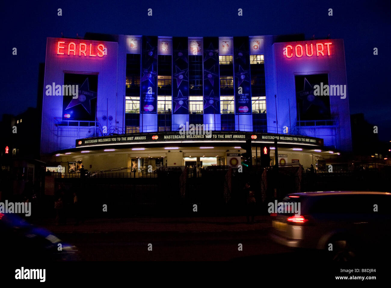 Vue de nuit de Earls Court, London, England, UK Banque D'Images