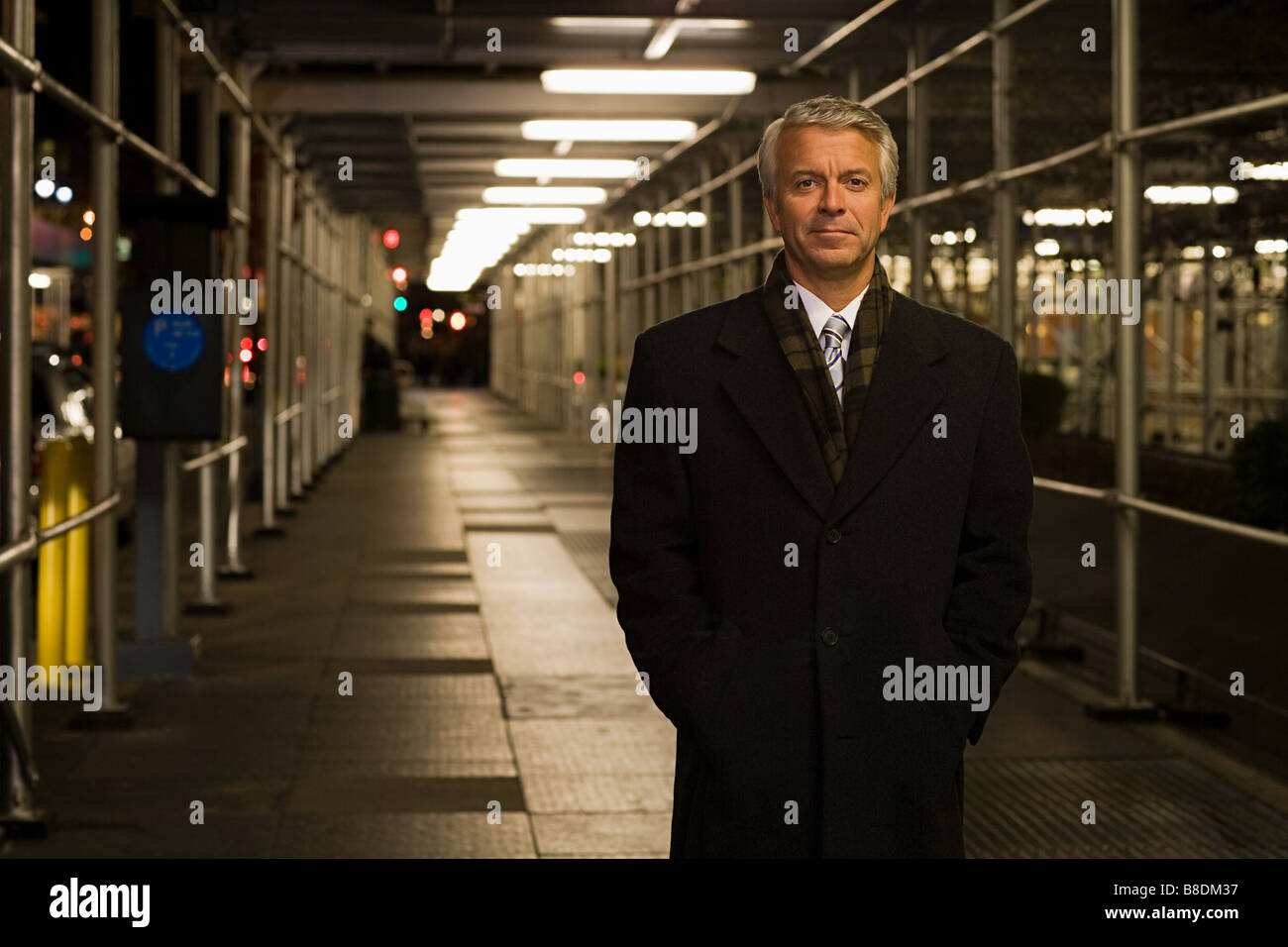 Businessman standing dans une passerelle Banque D'Images