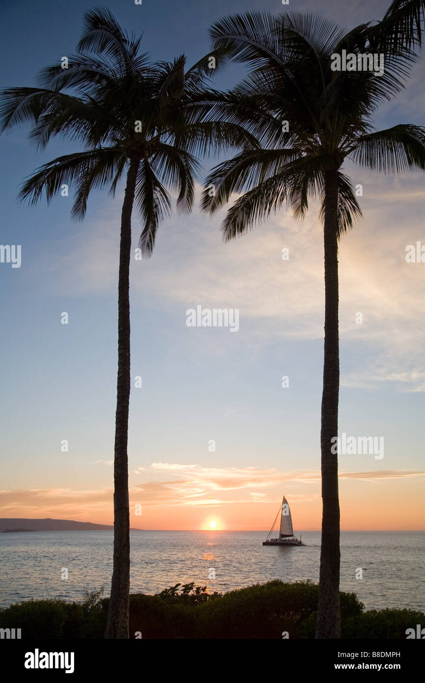 Côte au coucher du soleil Banque D'Images