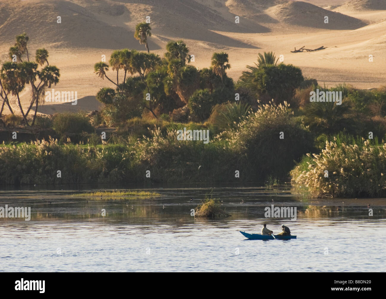Nil Egypte,calme Banque D'Images