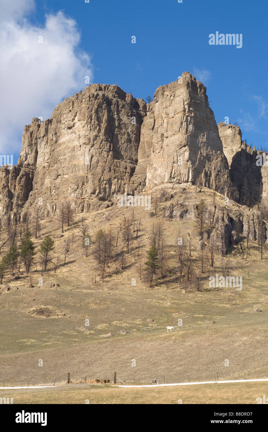 Rock formation près de Rivière Missouri Montana pays près de Craig Lewis et Clark County États-Unis d'Amérique Amérique du Nord Banque D'Images