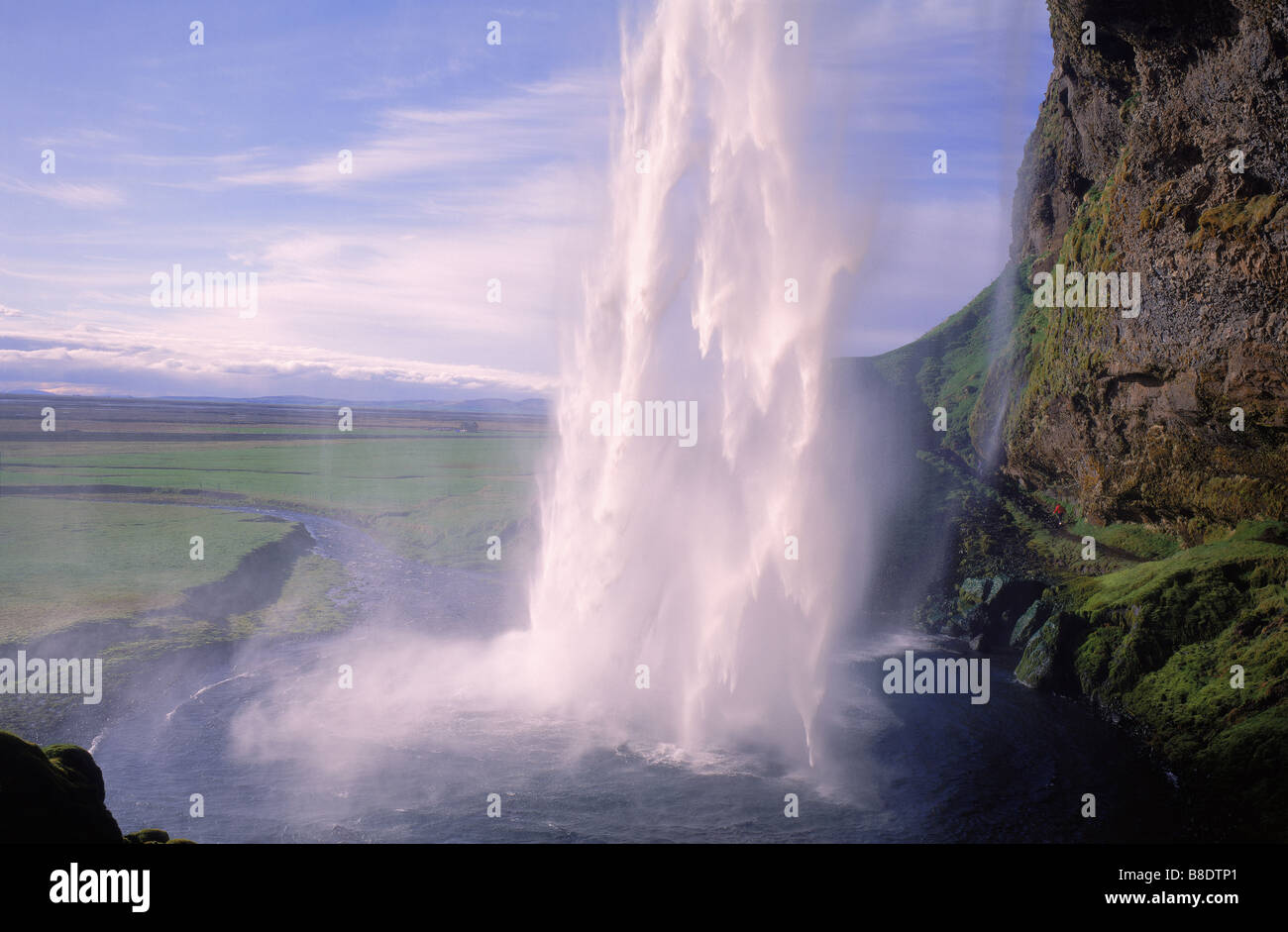 Cascade de Seljalandsfoss, Islande Banque D'Images