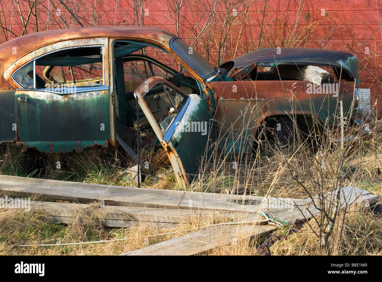 Une épave de voiture. Banque D'Images