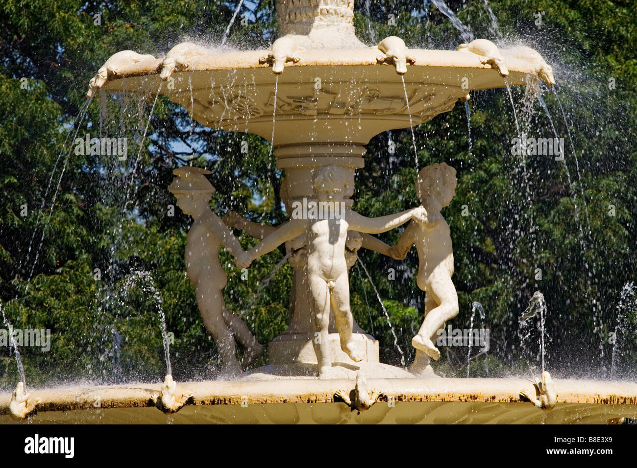 Sculptures de Melbourne / Exposition Fontaine est situé dans le Royal Exhibition Building s gardens.Melbourne Australie Victoria Banque D'Images