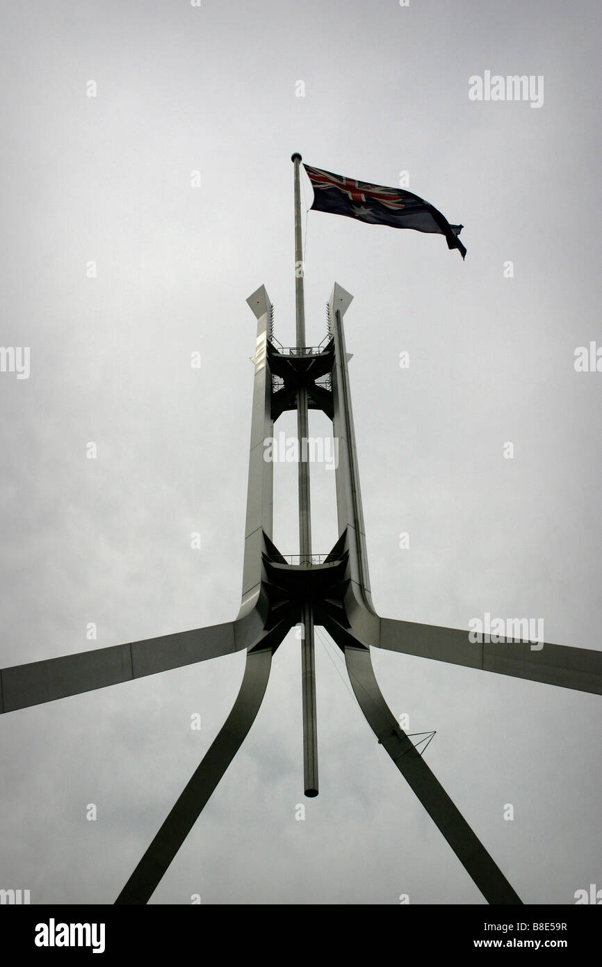 Le Parlement House flag pole Banque D'Images